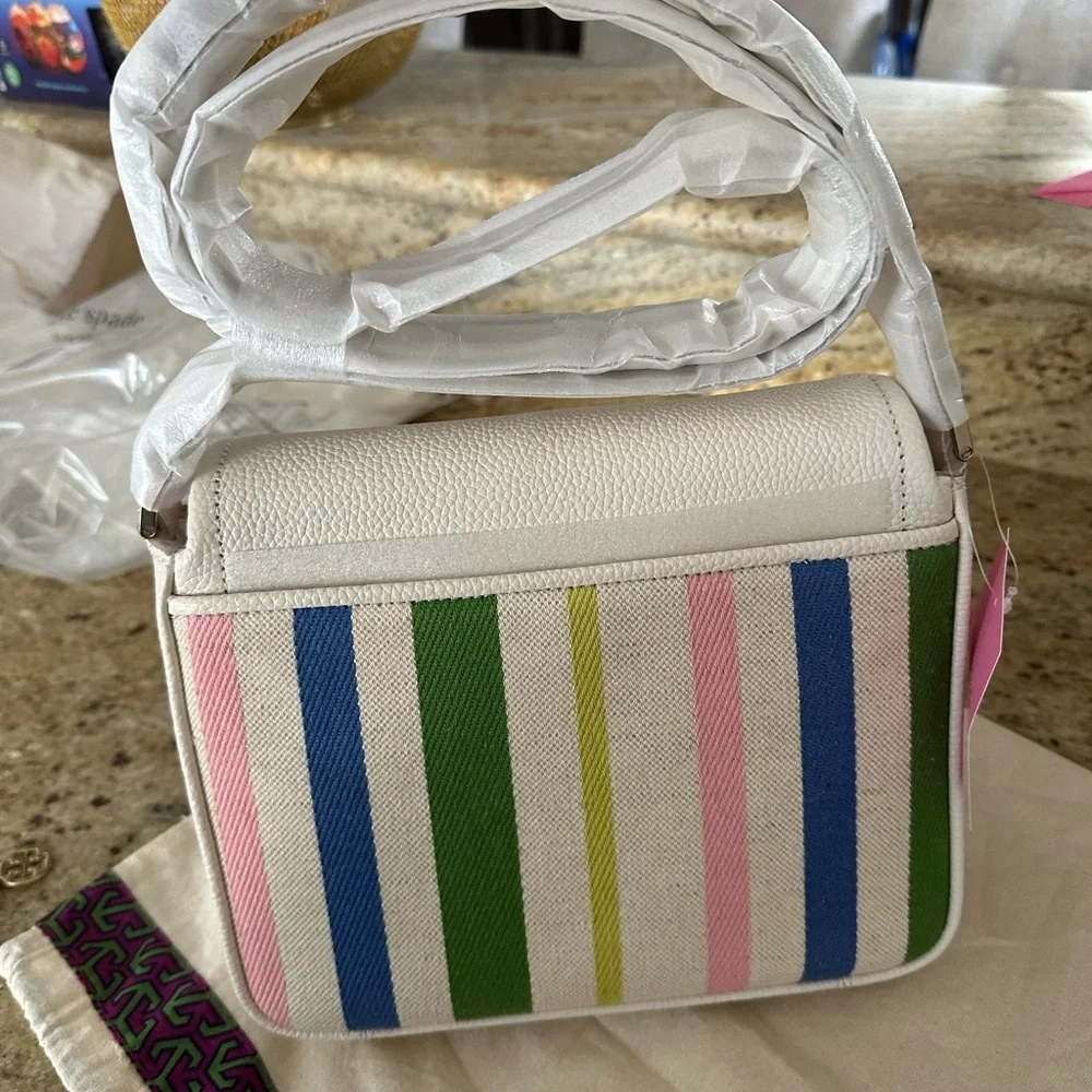 New Kate spade run around breezy stripe crossbody bag